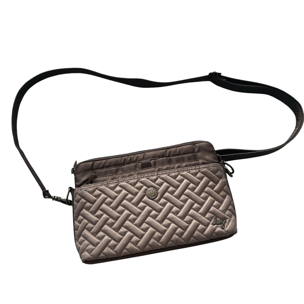 Lug pirouette Gray Quilted women’s crossbody Bag - Picture 2 of 8